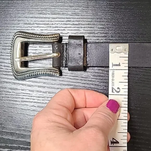 Vintage 80's Capezio western leather concho belt - Picture 8 of 11